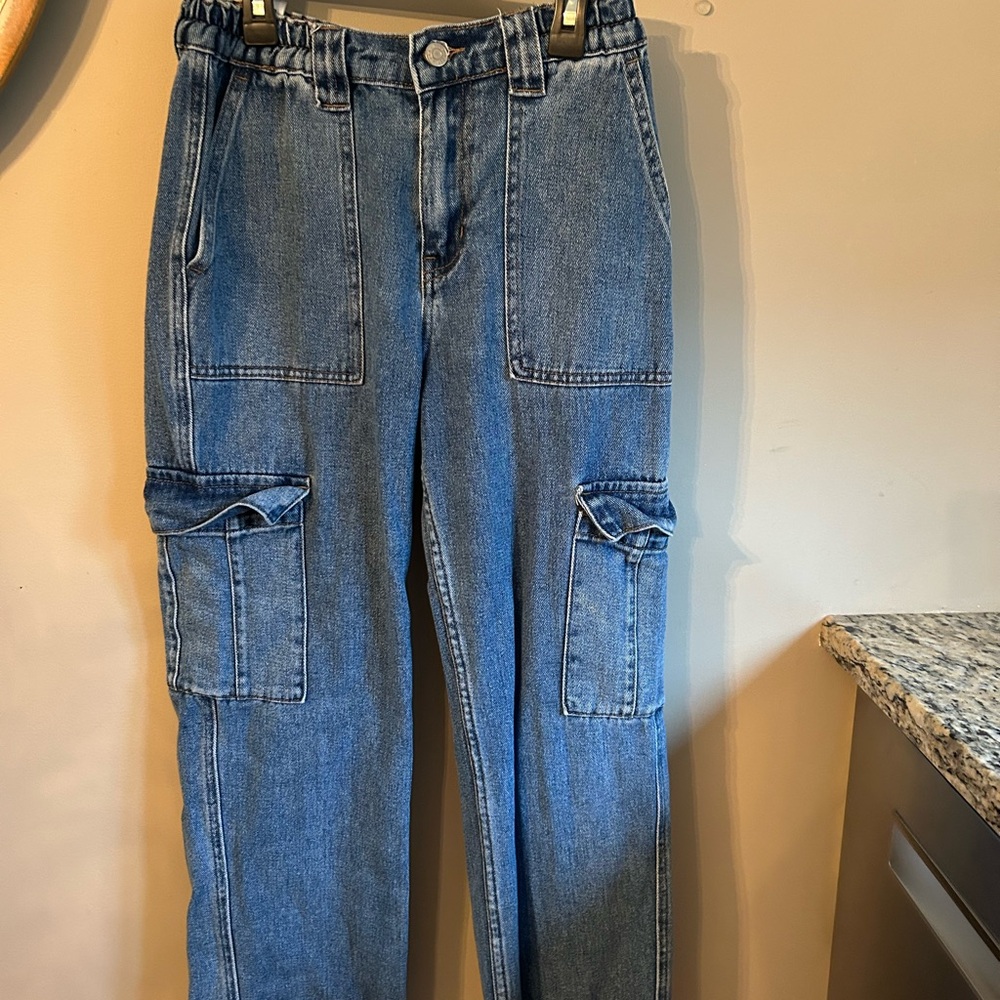 Stylish Blue Cargo Jeans